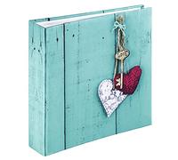 Memo Slip In Photo Album Memories Holds 200 6x4" Love Heart Key Design Turquoise by Hama