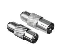 Hama SAT Adaptor Set of 2 (F Coupling to Coaxial Plug and F Coupling to Coaxial Coupling)