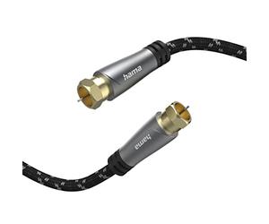 Hama SAT Connection Cable, F-Plug - F-Plug, Metal, Gold-Plated, 3.0 m, 120 dB