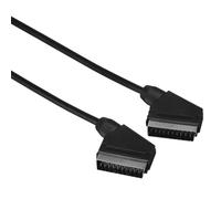 Hama Scart Cable, 1.5m, Black | 21 pin connector, for DVD/VHS players etc