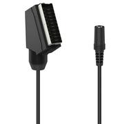 Hama SCART To 3.5mm AUX Adapter Plug Jack Connector Cable TV Headphones Black