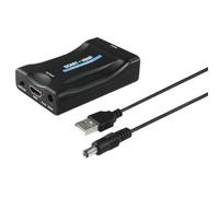 Hama Scart to HDMI Converter (Scart HDMI adapter for TV, converter from analog video and audio signals to HDMI, Full HD, 1080p/720p) black