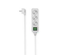 Power Strip, 3 Outlets, With Switch, 1.4 M, White
