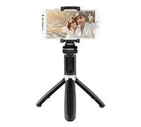 Hama Selfie Stick With Bluetooth Shutter Phone Holder - Extendable Telescopic Pole up to 57 cm, Compact With Tripod, Usable as Table and Travel Tripod - Black