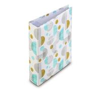 Hama Semi Photo Album with Pocket and Memo Area (200 Photos 10 x 15 cm, 100 Pages, Format 19 x 25 cm, Pocket for CDs & Negatives, Graphic Design) Multi-Coloured