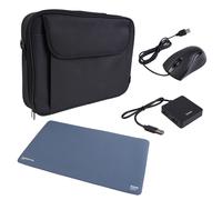 Hama Set Notebook Bag + Mouse + USB Hub + Mouse Pad Cloth 15" 15.4" 15.6" Inch