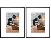 Hama Sevilla Picture Frame, For 18x24cm pictures, Dimensions: 29.7x42cm, Black (Without mount) (Pack of 2)