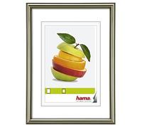 Hama Seville Picture Frame 18 x 24 cm with Mount 10 x 15 cm Glass/Plastic Frame for Hanging and Standing | Grey