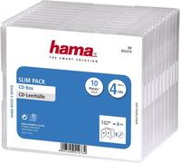 Hama | Slim 4 CD Jewel Case, pack of 10 - Transparent