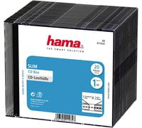 Hama Slim CD Cases | Pack of 20 | Transparent Black