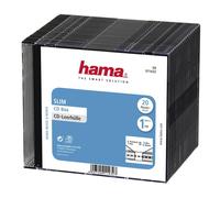 Hama Slim CD Disc Cases, Value Pack of 20, Transparent
