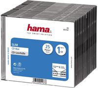 Hama Slim CD Jewel Case | Pack of 25 | Transparent & Black