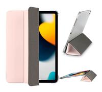 Hama Case for iPad Air 2022/2020 10.9 inch (Flip Case for Apple Tablet, Protective Cover with Stand Function, Transparent Back, Magnetic Cover with Auto Wake/Sleep Function) Pink