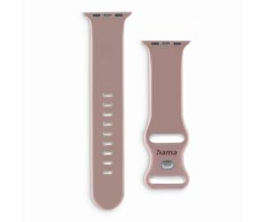 Hama smartwatch strap for Apple Watch 42/44/45/49mm (watch, silicone wristband, interchangeable) pink