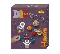 Hama Gift Box - Space | Approx. 2.500 Beads, 2 pegboards. 1 Display Mobile Ring, 1 String, Colour Printed Design Sheet, Instructions and Ironing Paper