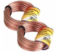 Hama Speaker Cable 2x 10m 0.75mm² 2-Wire HiFi LS Flat/Round Transparent