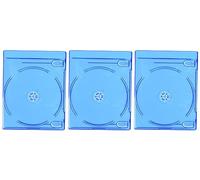 Hama 51468 Blu-Ray Disc Double Jewel Cases - Blue (Pack of 3)