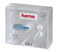 Hama CD Double Jewel Case, Pack 5 2 discs Transparent