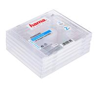 Hama Standard CD Double Jewel Case, pack of 5, transparent