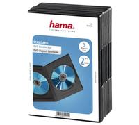 Hama | Standard DVD Double Jewel Case | Pack of 5 | Black