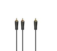 Hama Subwoofer Cable, fich. RCA Male - 2 RCA Male Connectors - Gold, 5 m