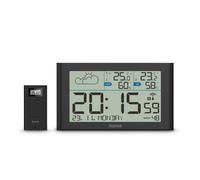 Hama Sylt Weather Station, with Outdoor Sensor, Radio, Alarm, black