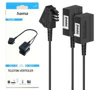 Hama TAE Y-Adapter TAE-F 1:2 Splitter 2x TAE-F Black 20 cm Cable