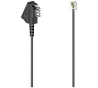 Hama Telephone Cable TAE-F Plug to Modular Plug 6p4c 10 m Black