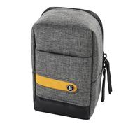 Hama "Terra Camera Bag Made of Recycled Polyester (Small Camera Bag for Compact Cameras 7.5 x 4.5 x 13 cm, Shoulder Strap and Belt Loop for Days as Belt Bag) Grey Pack of 1
