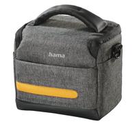 Hama "Terra Camera Bag Made of Recycled Polyester (Photo Bag for Digital Cameras 15.5 x 10 x 13 cm, for Hanging as Shoulder Bag, Belt Loop for Bum Bag, Variable Inner Dividers) Grey