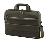 Hama Toronto 14" Olive Green Briefcase - 14.1" Laptop Compatible, Unisex-Adults, Utility Style, Solid Green, Rectangular, Zipper Closure, 4L Capacity, 3.2 lbs, 2 Handles, Shoulder Strap