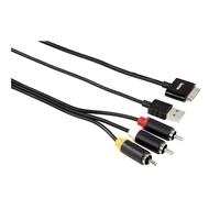 Hama TV Cable AV Cable RCA + USB Video Cable for Apple 30-Pin iPhone iPod iPad