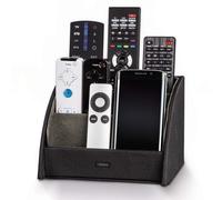 Hama Holder for Remote Controls, Make-Up, Pens, | Remote Control Holder for up to 9 Remotes, Storage Box as Organizer for Desk, Kitchen, Bathroom |17.5 x 14.2 x 12.5 cm | Black