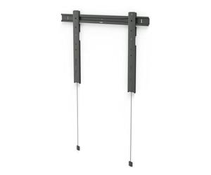Hama Ultraslim Rigid TV Wall Mount, For TV's up to 90", Anthracite | Up to 80kg TV's, extra flat 1.45cm depth, VESA bracket up to 600x400, includes mounting materials, 2 height settings