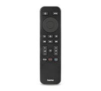 Hama Universal Remote Control for Smart TV + Streaming Services (TV remote with app buttons for Netflix, Prime Video, Disney+, programmable and learning replacement remote, backlit buttons) black