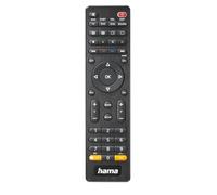 Hama Universal TV Remote Control for 8 Devices (Infrared, Smart Button, 10 m Range, Ideal for TV, DVD Player, VCR, Receiver, Audio, Pre-Programmed) Black