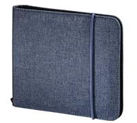 Hama "Up To Fashion" CD/DVD Wallet, Blue | 24 Disc CD DVD Blu-Ray Audio Book Storage Case for Car, Home