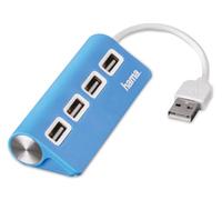 Hama Usb 2.0 Hub 4Fach Blau NEW