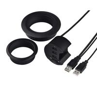 Hama USB 2.0 Hub Card Reader Desk Mount 60 / 80Mm 3X USB Port Splitter