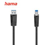 Hama USB 3.0 5Gbps USB-A to USB-B Cable 1.5 Metre Black
