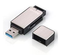 Hama USB 3.0 SD/MicroSD Card Reader - Aluminium/Silver