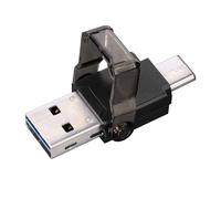 Hama USB 3.0 Type C Card Reader MicroSD USB Type-C - Black