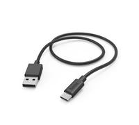 Hama USB A to USB-C Charging Cable, 1 Metre, Black