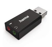 Hama USB Audio Adapter Sound Card Stereo External DAC 3.5mm for Laptop PC