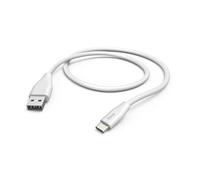 Hama USB-C Cable (USB-A 2.0 Male/USB-C Male Charging Cable, 480Mbps High Speed Data Transfer Cable, 1.5m, Compatible with Samsung Galaxy S21/S20/S10/S9/S8, Huawei P30/P20, Xiaomi) White