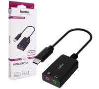 Hama USB-C External Sound Card to 3.5mm Jack Adapter Audio Converter