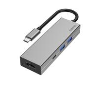 Hama USB-C Hub Multiport 4 Ports 2 X USB-A USB-C HDMI Grey