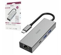 Hama USB-C USB-Hub Type-C 3.2 Distributor Ethernet Adapter USB-A USB-C Port LAN
