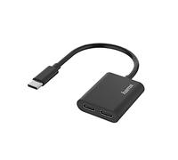 USB C Splitter, USB C to 2 x USB C Adapter 1 x USB C Female Data, 1 x USB C Female Power, USB C Hub for Tablet, Smartphone, 2-in-1 Audio Charging