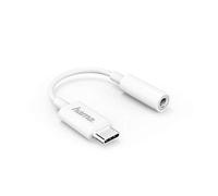 Hama USB-C to 3.5 mm Female Audio Adapter, White